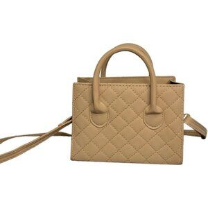 SHEIN Tan Mini Quilted Crossbody Purse
